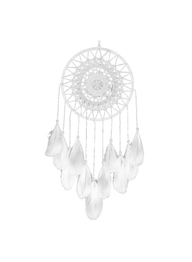 ميغو دريم كاتشر بتصميم ريش مصنوعة يدوياً أبيض 50 x 55سم