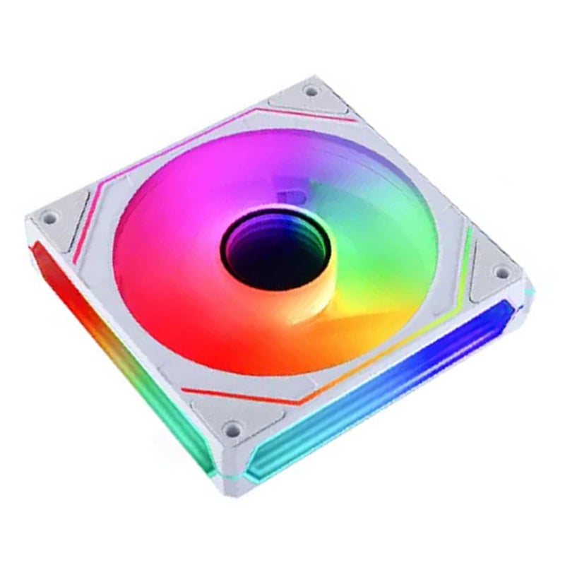 White Reverse 12cm Computer Chassis ARGB PWM Cooling Fan 5V 3Pin 61 5CFM Quiet - Image 2