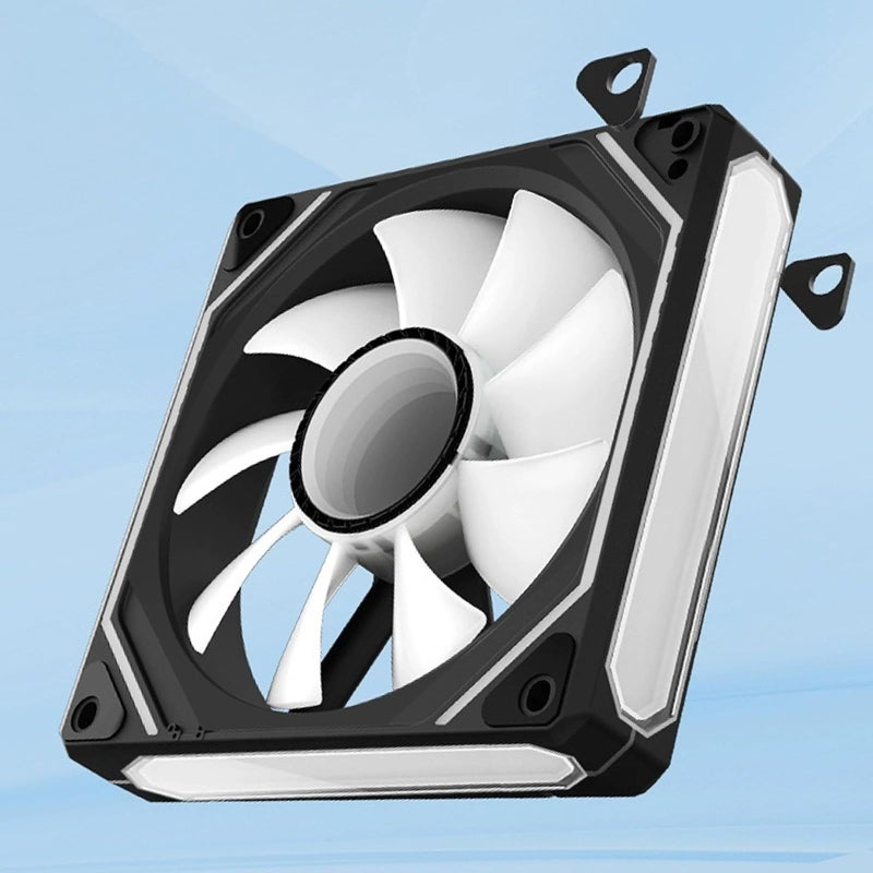 White Reverse 12cm Computer Chassis ARGB PWM Cooling Fan 5V 3Pin 61 5CFM Quiet - Image 4