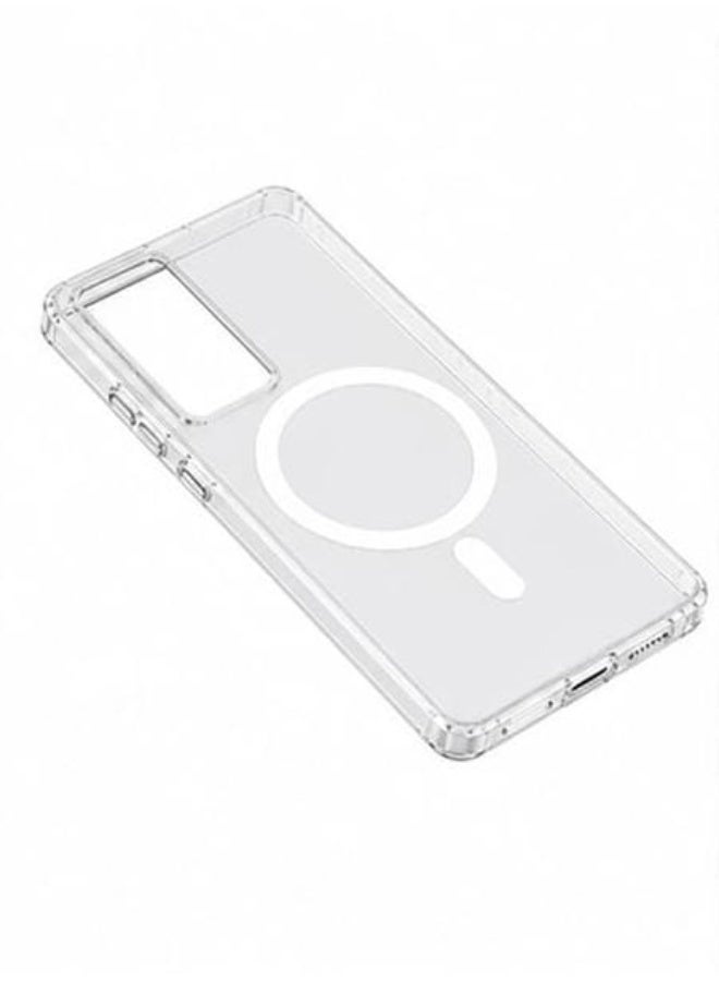 Transparent S26 Ultra Magnetic Phone Case Shockproof Clear Cover with MagSafe Ring Slim Protective Mobile Back Case Anti Yellow Scratch Resistant - Image 4