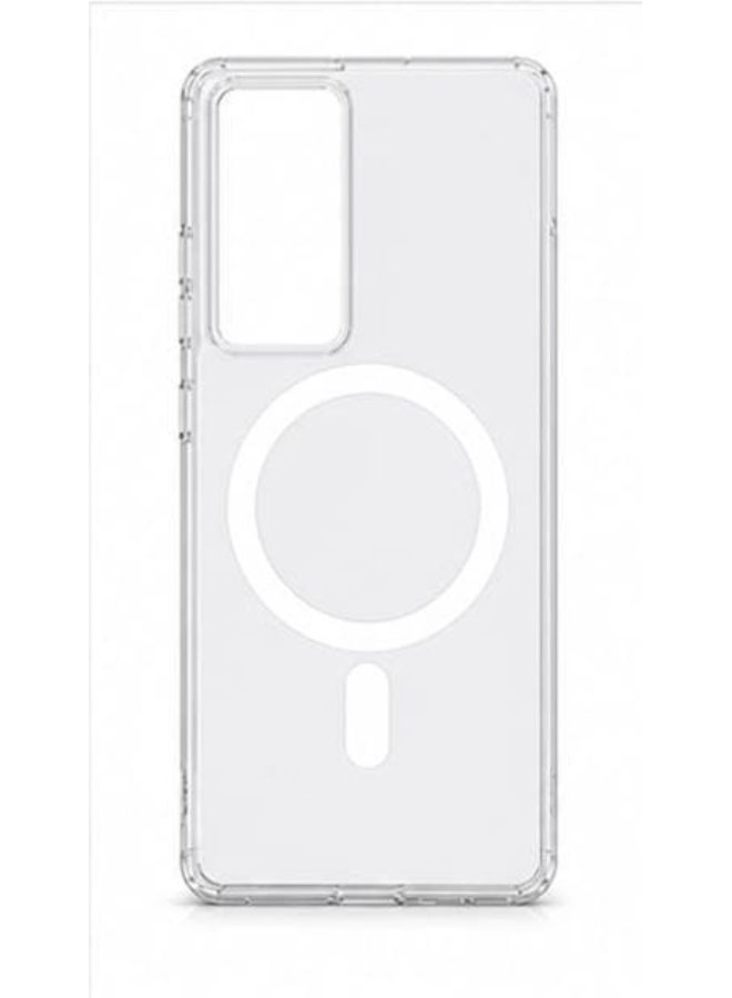 Transparent S26 Ultra Magnetic Phone Case Shockproof Clear Cover with MagSafe Ring Slim Protective Mobile Back Case Anti Yellow Scratch Resistant - Image 1