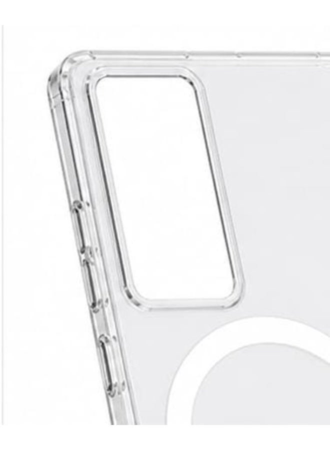 Transparent S26 Ultra Magnetic Phone Case Shockproof Clear Cover with MagSafe Ring Slim Protective Mobile Back Case Anti Yellow Scratch Resistant - Image 5