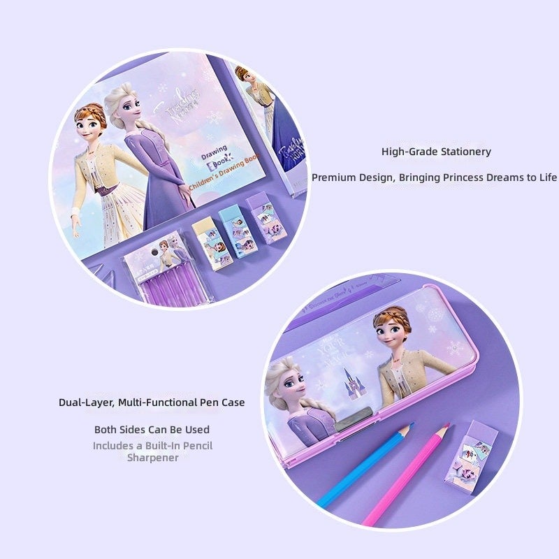 Disney Official Frozen Stationery Set - Hug Bucket Gift Box for Girls - School Supplies - Ice and Snow Style - Image 4
