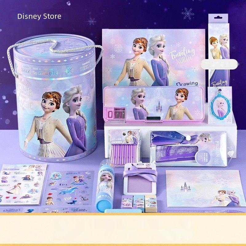 Disney Official Frozen Stationery Set - Hug Bucket Gift Box for Girls - School Supplies - Ice and Snow Style - Image 2