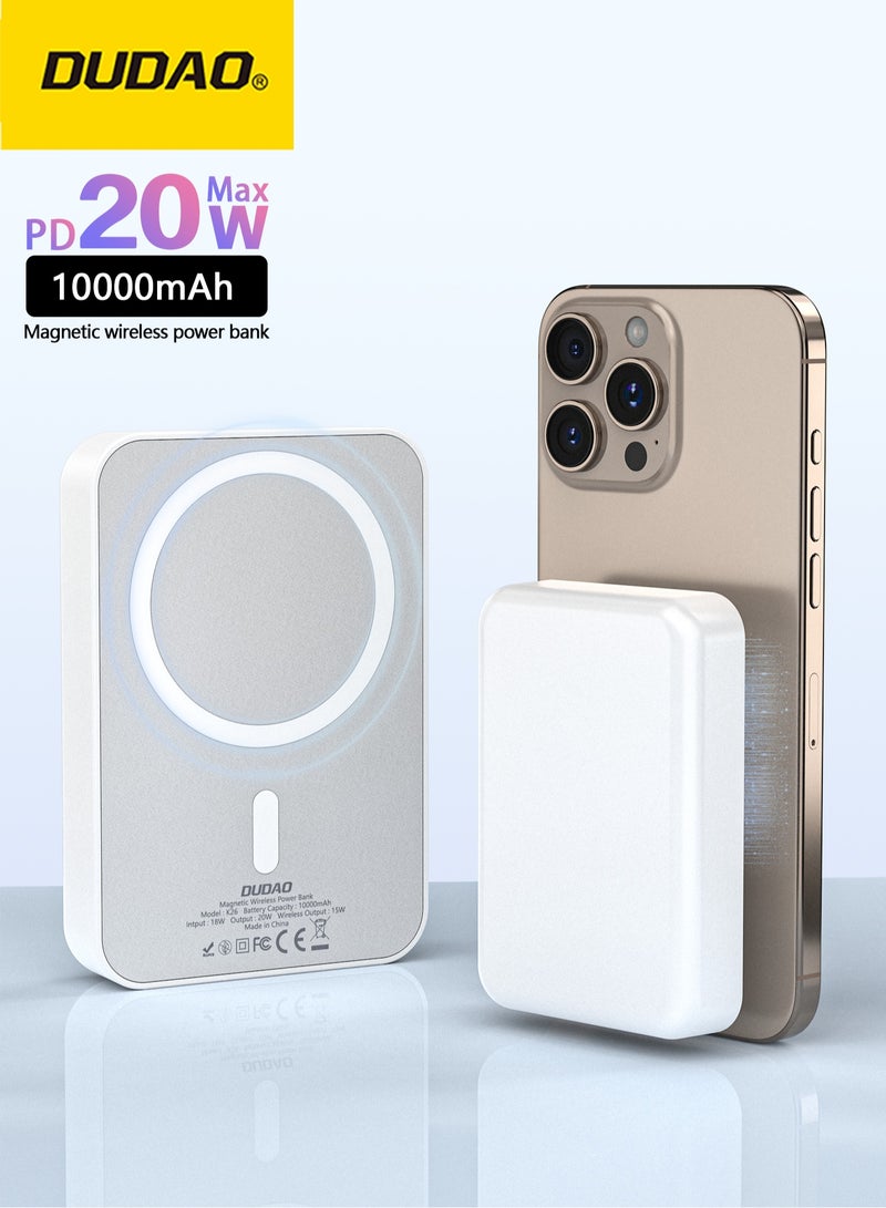 DUDAO Magnetic Wireless Power Bank 10000mAh, Portable Charger with Smart Temperature Control  - Image 1