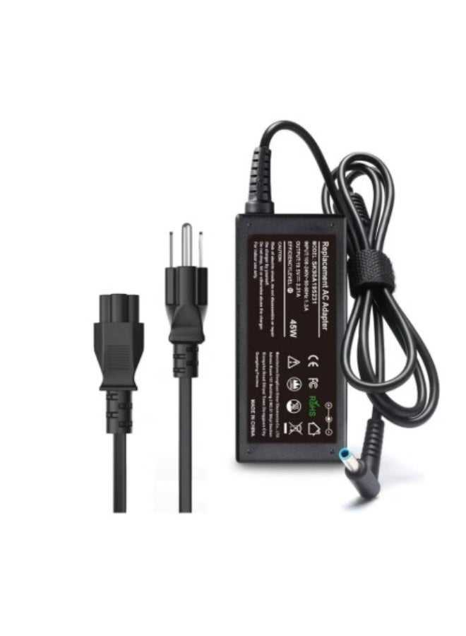 Terabyte 45W 19.5V 2.31A for HP Laptop Charger Blue Tip,HP Pavilion x360 11 13 15, Zbook 14u G4 G5 15u 15 G3, Notebook 15,HP Stream 13 11 14 AC Adapter with Power Cord - Image 1