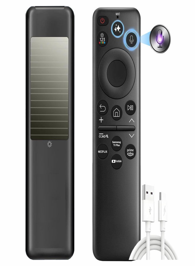 B BraiNice Replacement Smart Remote for Samsung TV Remote 2025 with AI, Solarcell, Rechargeable, Voice Control, Bluetooth, for Samsung Remote Control for Smart TV - Image 1