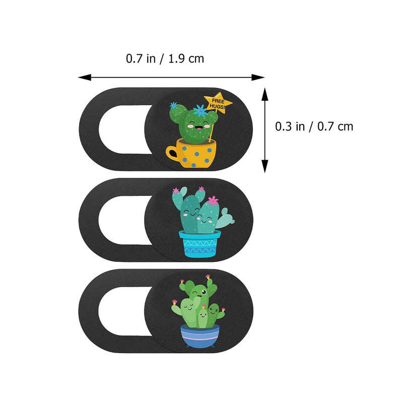 Privacy Camera Cover Slider Cartoon Webcam Cover Prevent Information Leakage School Use 3Pcs - Image 2