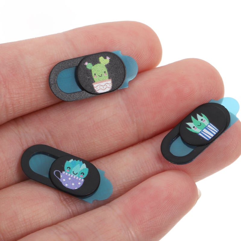 Privacy Camera Cover Slider Cartoon Webcam Cover Prevent Information Leakage School Use 3Pcs - Image 3