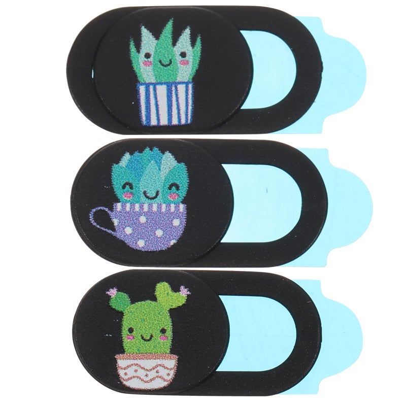 Privacy Camera Cover Slider Cartoon Webcam Cover Prevent Information Leakage School Use 3Pcs - Image 1