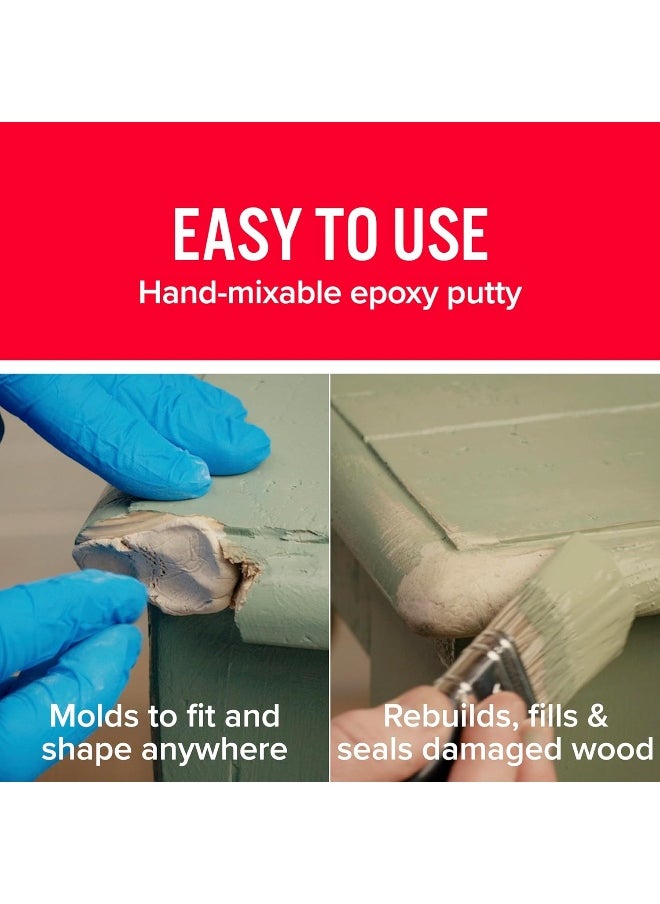 J-B WELD J-B Weld KwikWood Wood Repair Epoxy Putty Stick  - Image 5