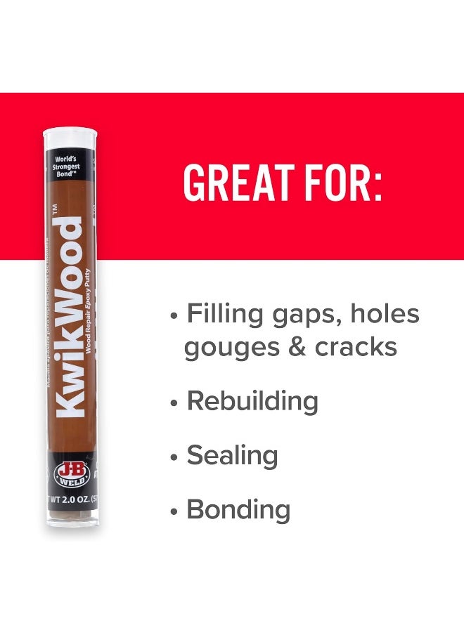 J-B WELD J-B Weld KwikWood Wood Repair Epoxy Putty Stick  - Image 3