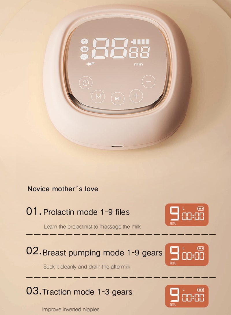 ALLTOMOM Electric Double Breast Pump with Lactation Function 3 Modes 9 Levels Massage LED Display BPA Free - Image 4