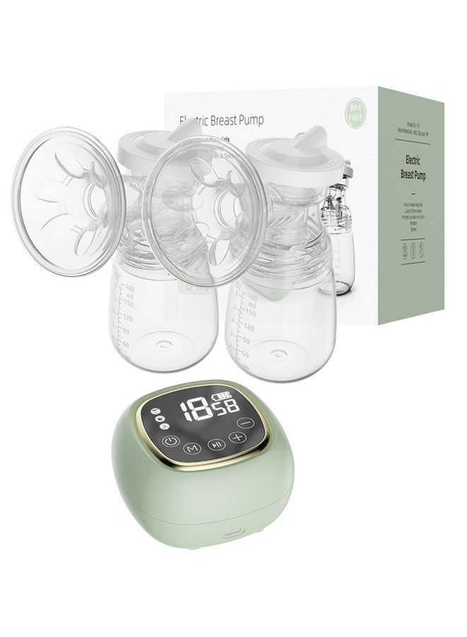 ALLTOMOM Electric Double Breast Pump with Lactation Function 3 Modes 9 Levels Massage LED Display BPA Free - Image 1