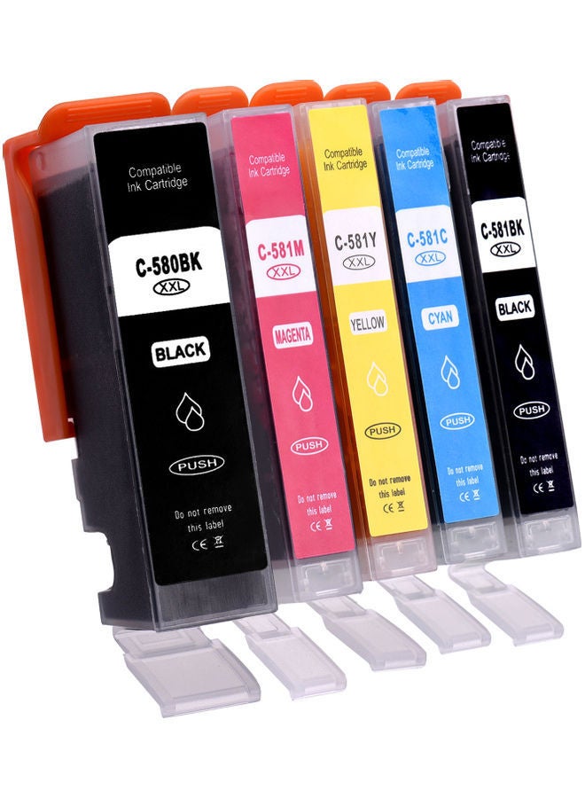 NIBEMINENT Replacement Cartridges For Canon PGI-580XXL CLI-581XXL 580XXL 581XXL 580 58 Multicolour - Image 1
