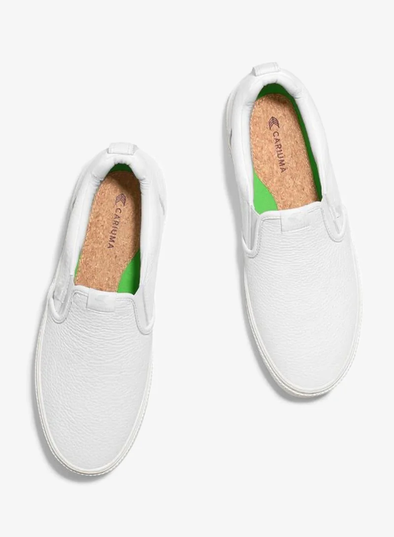 Cariuma  SLIP-ON White Premium Leather Sneaker  | Best Price UAE