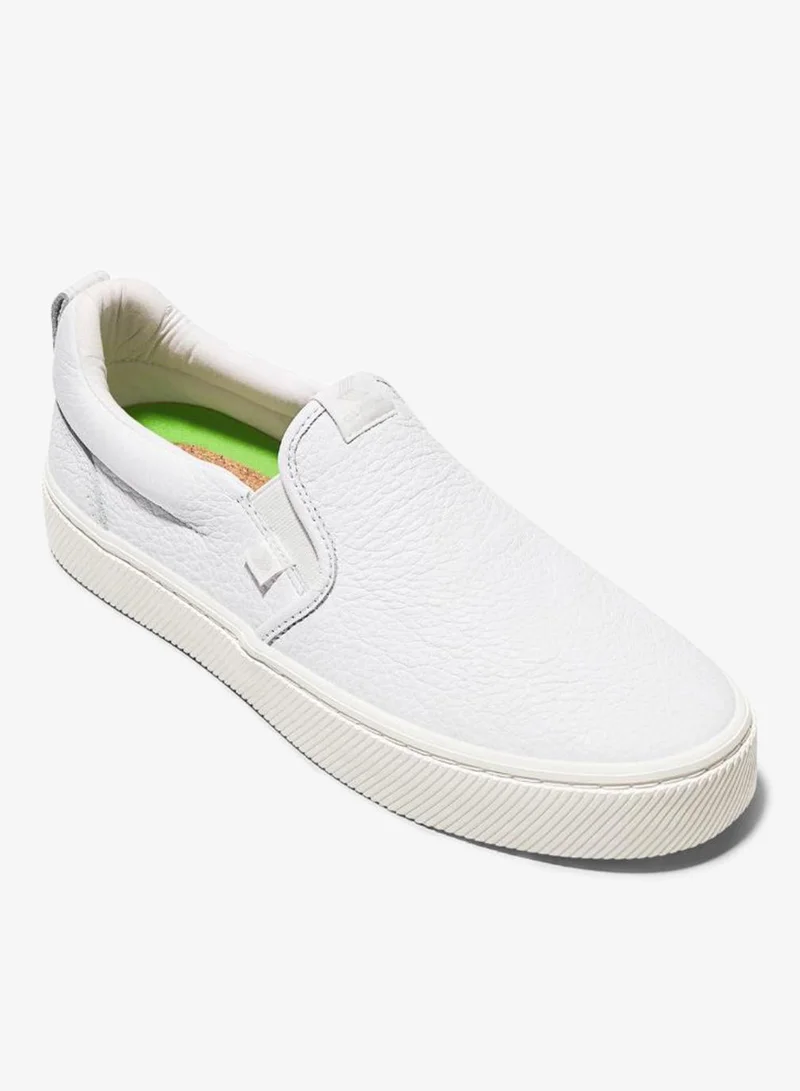 كاريوما SLIP-ON White Premium Leather Sneaker