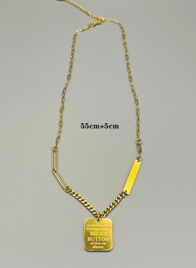 إيكوال سلسال نسائي فاخر مصنوع من الاستانلس ستيل مطلي باللون الذهبي عيار 18 - Image 5