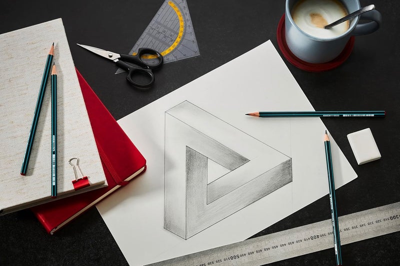 STABILO Graphite Pencil Othello ARTY  Pack of 6  Assorted Grades  2B B HB F H 2H - Image 3