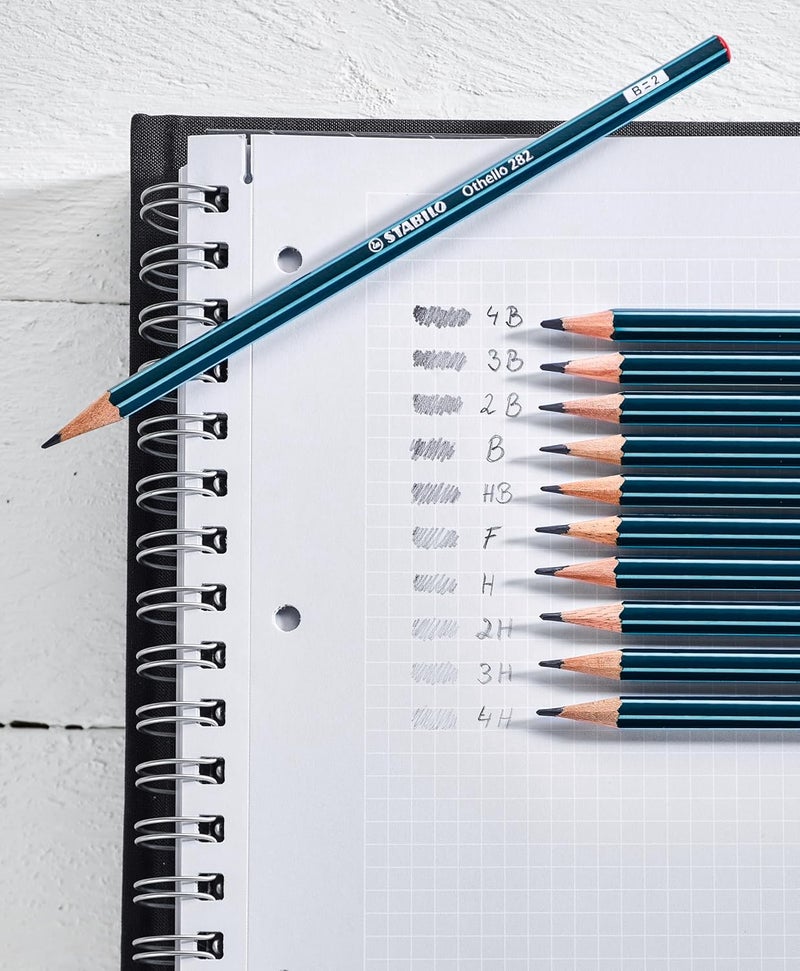 STABILO Graphite Pencil Othello ARTY  Pack of 6  Assorted Grades  2B B HB F H 2H - Image 4