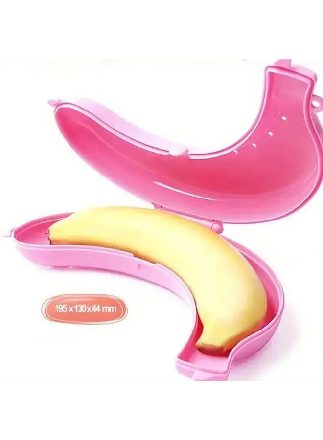 Pink Banana Storage Container Set of 2 Food Lunch Box for Outdoor Camping Kitchen - Image 3