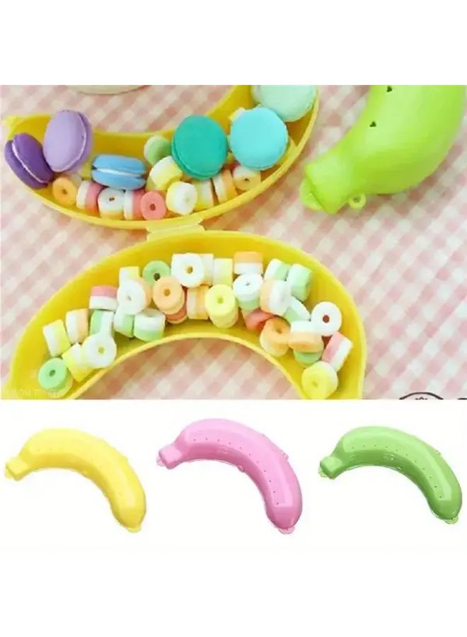 Pink Banana Storage Container Set of 2 Food Lunch Box for Outdoor Camping Kitchen - Image 1
