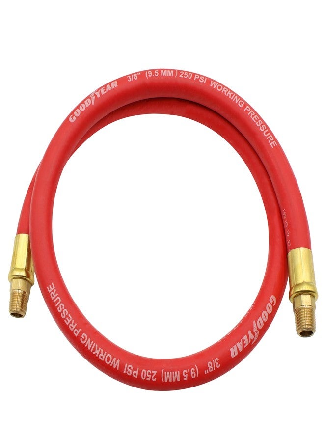 GOODYEAR Good Year 10318 3' x 3/8" 250 PSI Rubber Whip Hose, Red - Image 1