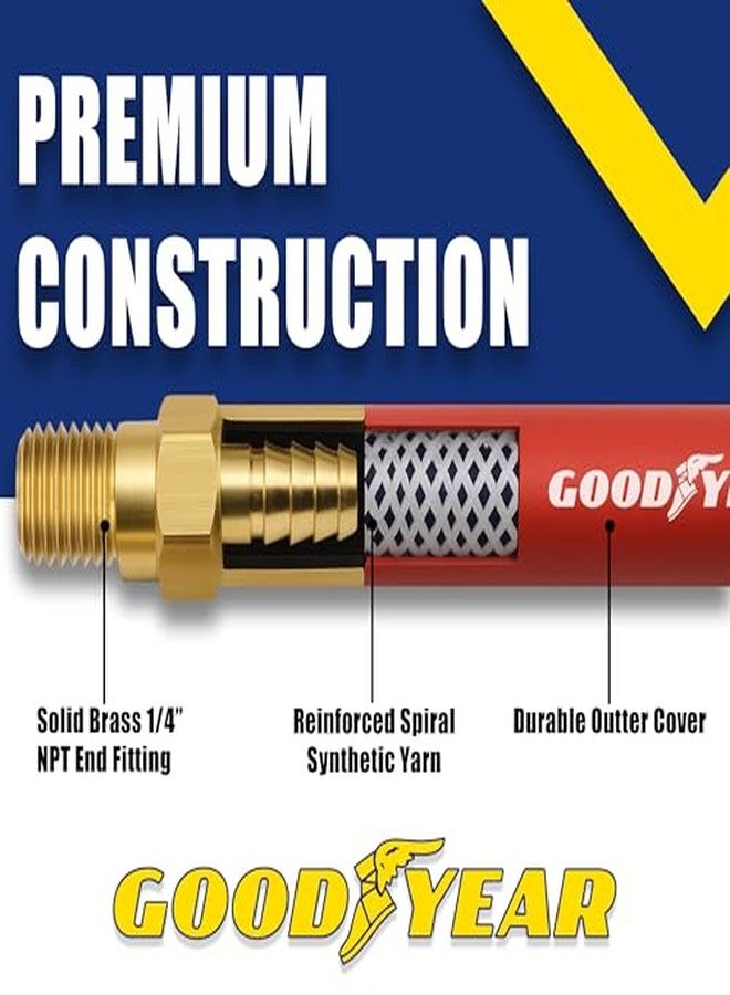 GOODYEAR Good Year 10318 3' x 3/8" 250 PSI Rubber Whip Hose, Red - Image 3