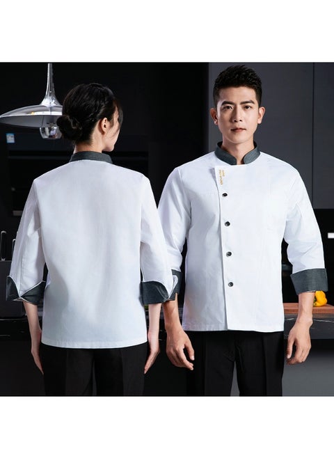 High-End Chef Overalls Summer Dining Hotel West Point Restaurant Kitchen Breathable Thin Chef Uniform