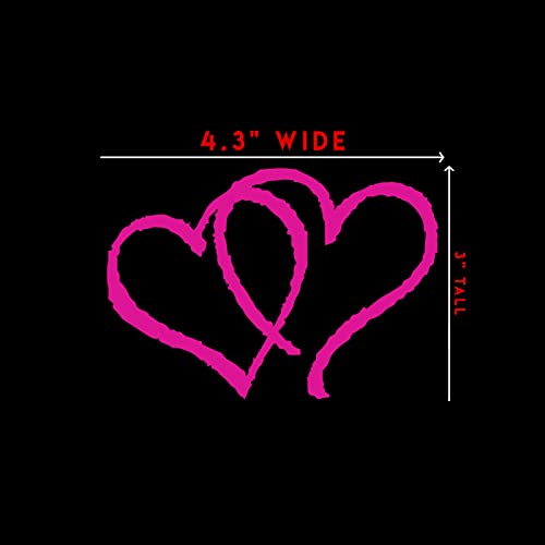 Bargain Max Decals ملصق قلوب دفتر سيارة لابتوب 4" × 3" (توتي) - Image 4