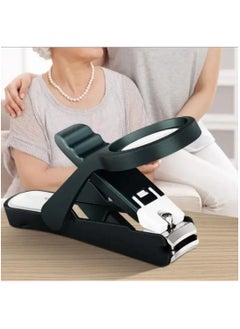 LDQ LDQ Ergonomic Stainless Steel Nail Clippers With Magnifying Glass-Concave Blade, Non-Splash, Rubber Handle, Comfortable Grip.  - Image 2