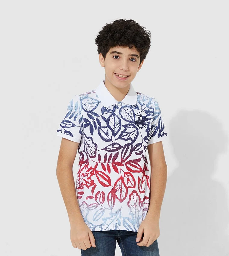 Short Sleeves Polo Neck T-Shirt