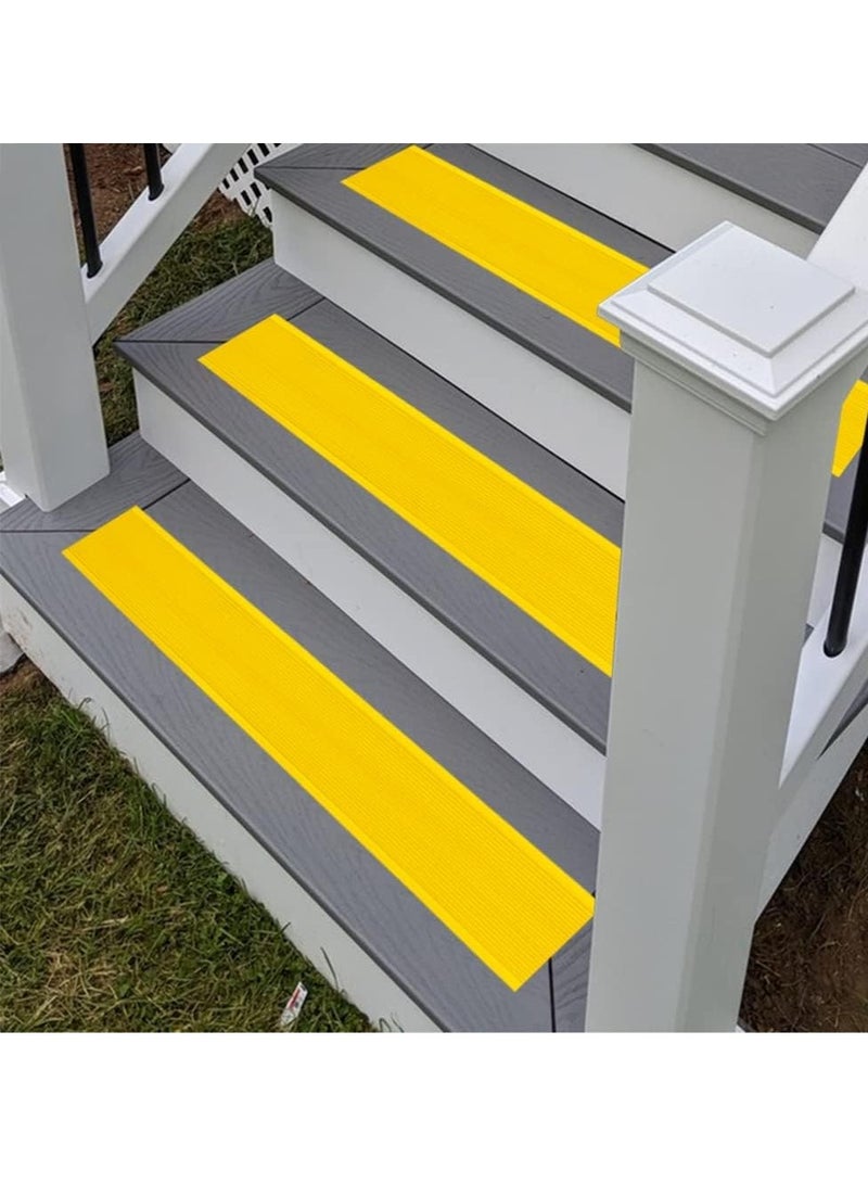 SYOSI 2x39in Heavy Duty Anti Slip Stair Treads(2-Pack) Waterproof Outdoor/Indoor Non Skid Tape for Stairs Adhesive Rubber Grip Strips for Steps Ramps - Image 4