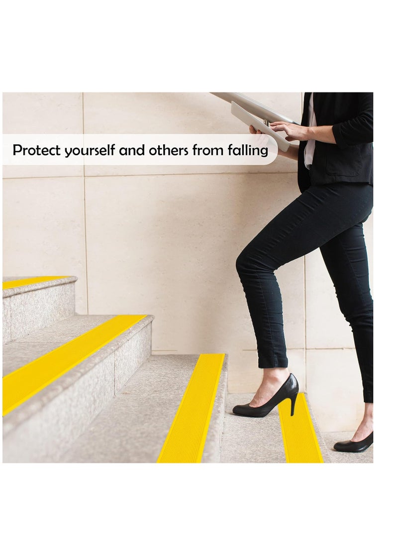 SYOSI 2x39in Heavy Duty Anti Slip Stair Treads(2-Pack) Waterproof Outdoor/Indoor Non Skid Tape for Stairs Adhesive Rubber Grip Strips for Steps Ramps - Image 3