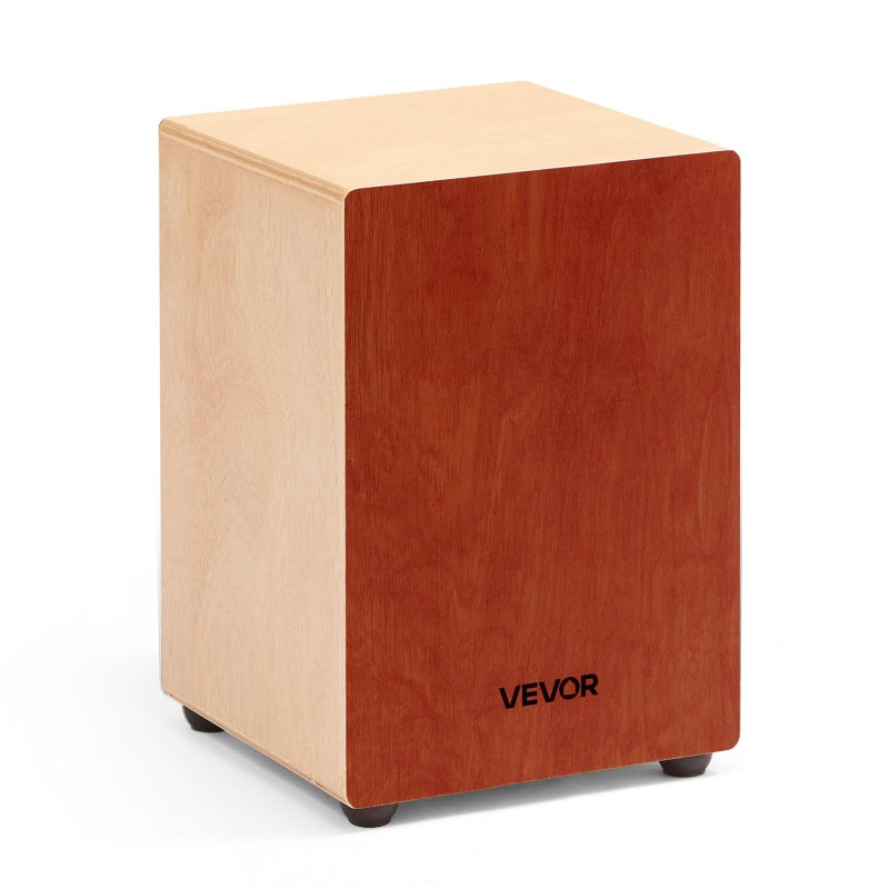 VEVOR Cajon Box Drum, with Internal Guitar Strings, Lightweight Wooden Percussion Box, Portable Birch Wood Drum Musical Instrument with Silicone Feet, for Beginners & Professionals, 12 x 12 x 17 in - Image 1