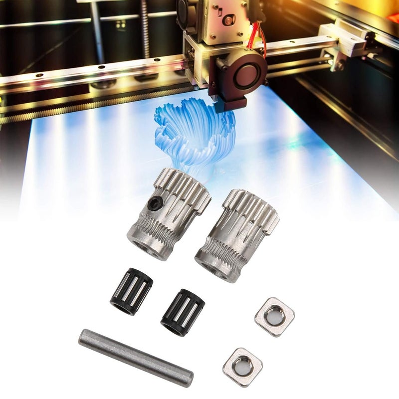 طقم استبدال وحدة تغذية خيوط الطابعة ثلاثية الأبعاد مع عجلة تغذية معدنية - Image 4