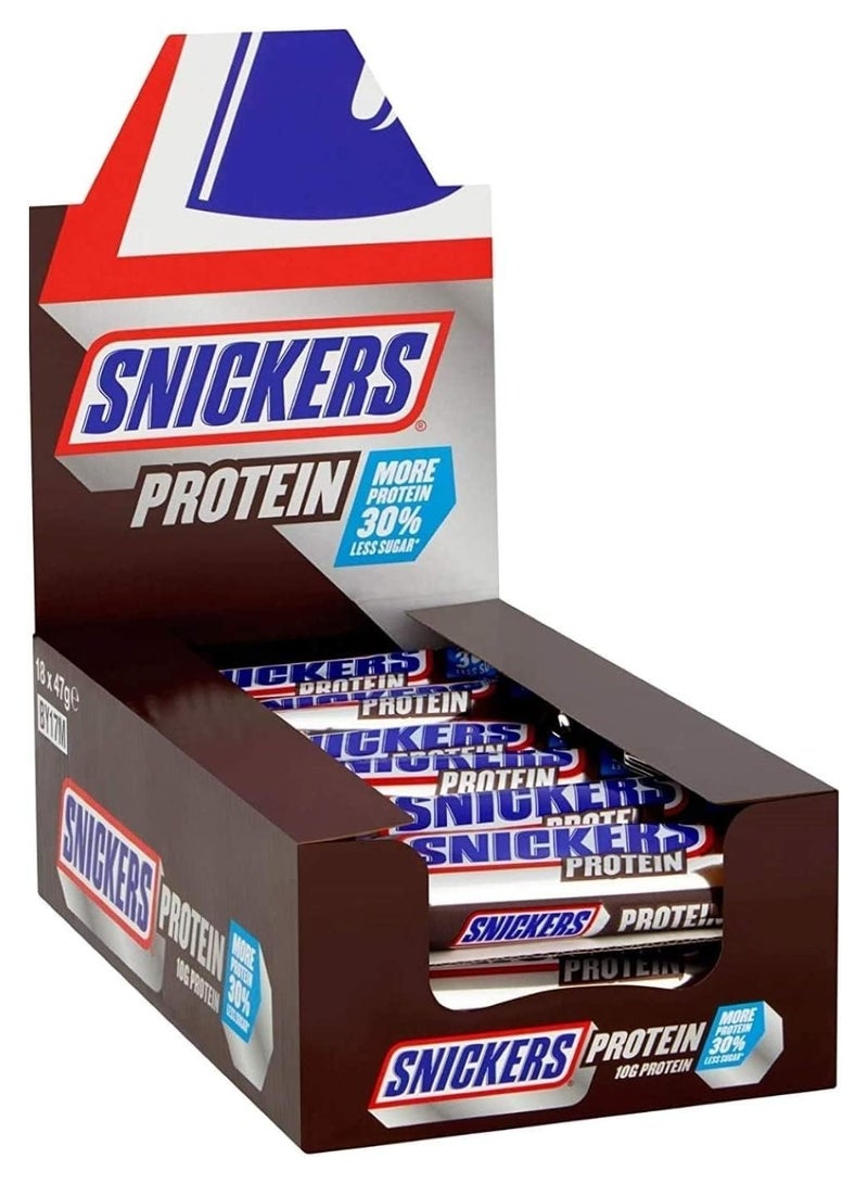 Snickers Protein Bar More Protein Less Sugar 47g Pack of 18 - Image 1