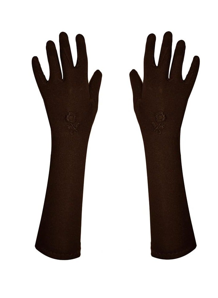 3 قطع قفازات بنى مطاطية بأكمام ذراع غطاء حجاب إسلامي للسيدات