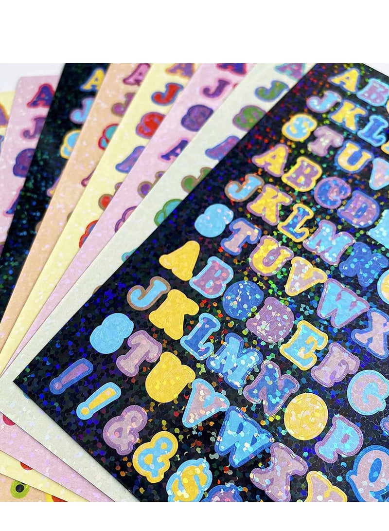 Vibrant Glitter Alphabet Stickers - 880 Self-Adhesive Letters for Kids' Crafts, Scrapbooking & DIY Projects - Perfect for Home, School & Office Decor - Image 4