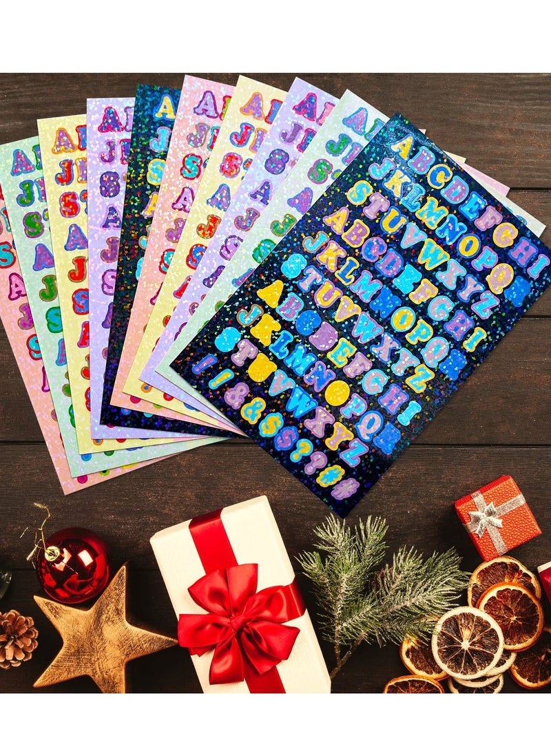 Vibrant Glitter Alphabet Stickers - 880 Self-Adhesive Letters for Kids' Crafts, Scrapbooking & DIY Projects - Perfect for Home, School & Office Decor - Image 3