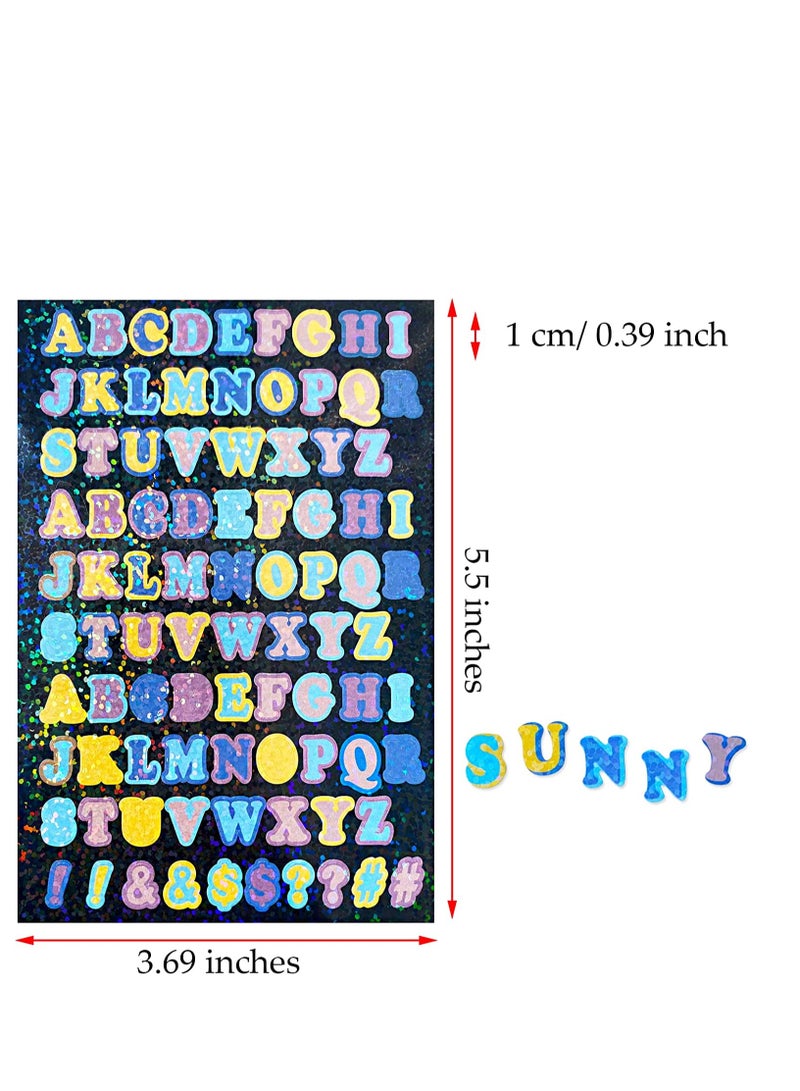 Vibrant Glitter Alphabet Stickers - 880 Self-Adhesive Letters for Kids' Crafts, Scrapbooking & DIY Projects - Perfect for Home, School & Office Decor - Image 2