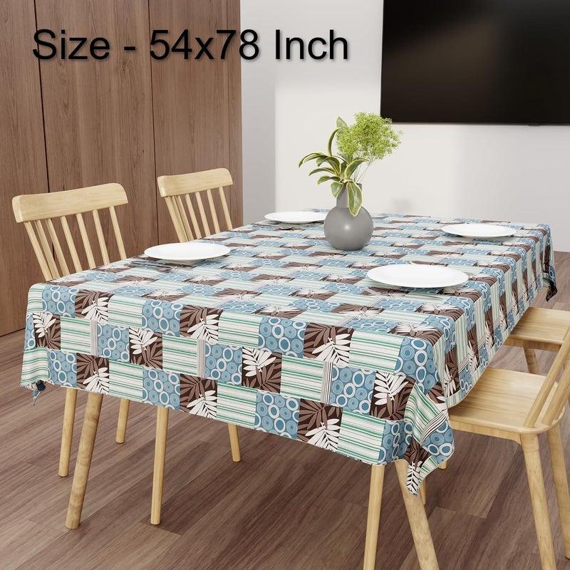 Wings Star Floral Print Exclusive Table Cover|PVC 6 Seater Table Cover|Table Sheet for Dining, Party, Events|Waterproof Protector|Indoor and Outdoor Use 54x78 Blue::Green - Image 2