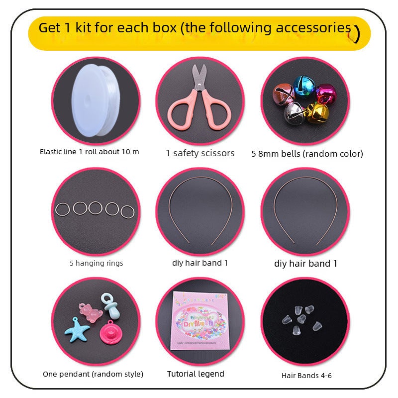DIY Bracelet Making Kit 24 Colorful Cartoon Beads Set For Kids Ages 4-6 - Intelligence Development Toy for Creative Jewelry Crafting - Image 4