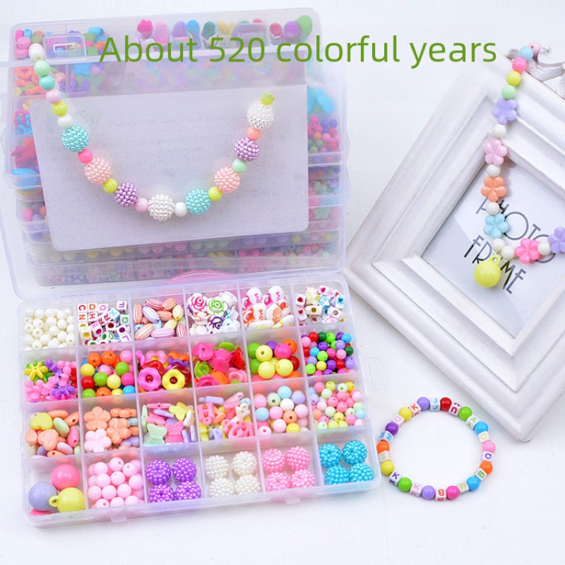 DIY Bracelet Making Kit 24 Colorful Cartoon Beads Set For Kids Ages 4-6 - Intelligence Development Toy for Creative Jewelry Crafting - Image 5