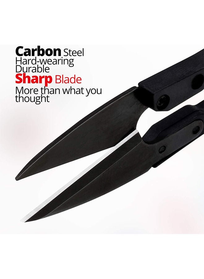 Depend 2PCS Sewing Scissors Set - U Sewing Scissors Clippers - Embroidery Yarn Scissors Mini Thread Sewing Cutter - Arn Fishing Mini Small Snips T Nipper - DIY Supplies - Black - Image 2