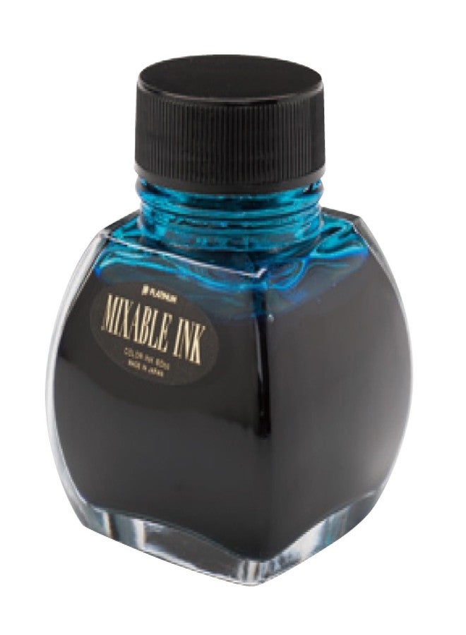 Platinum Mix Free Ink Bottle 60ml QB - Aqua Blue - Image 1