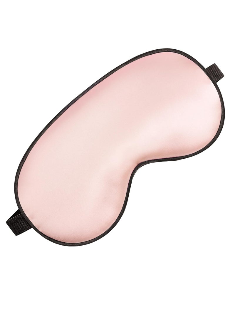 Oasisgalore Silk Eye Sleep Mask Adjustable Strap, Comfortable & Soft Eye Mask Satin Eye Mask for Men & Women (Pink)  - Image 1