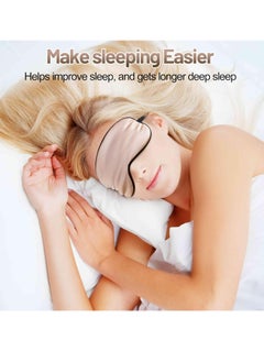 Oasisgalore Silk Eye Sleep Mask Adjustable Strap, Comfortable & Soft Eye Mask Satin Eye Mask for Men & Women (Pink)  - Image 2