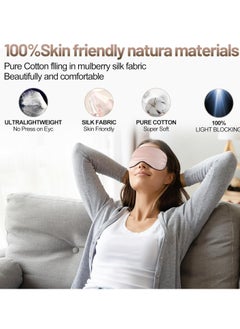 Oasisgalore Silk Eye Sleep Mask Adjustable Strap, Comfortable & Soft Eye Mask Satin Eye Mask for Men & Women (Pink)  - Image 5