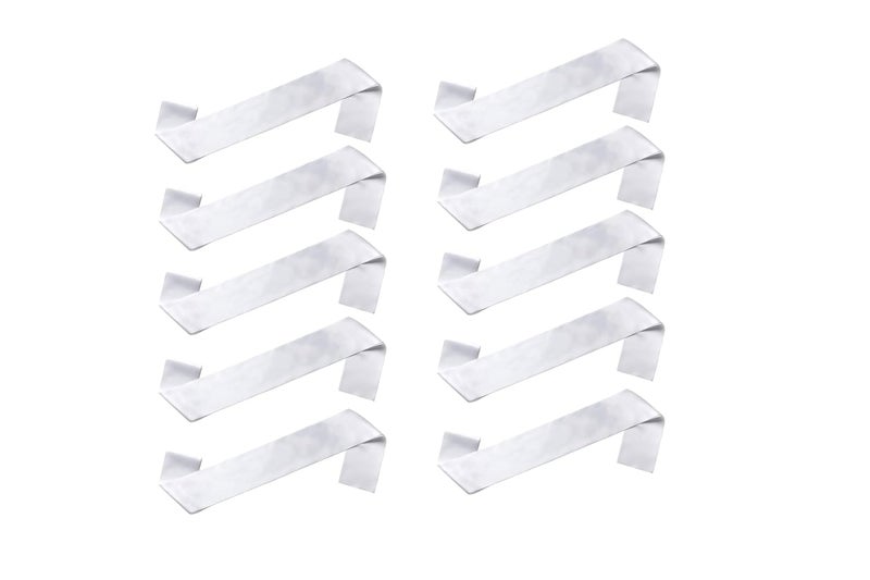 hubops Plain White Satin Ribbon 4inch Plain White sash for DIY sash Also Make scrunchiesCrafts Gift Wrapping Hair Bows Wedding Party Decoration 72inch Length Pack of 10 - Image 1
